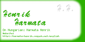 henrik harmata business card